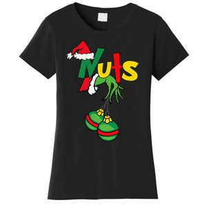 Chest Nuts Matching Chestnuts Funny Christmas Couples Nuts Women's T-Shirt