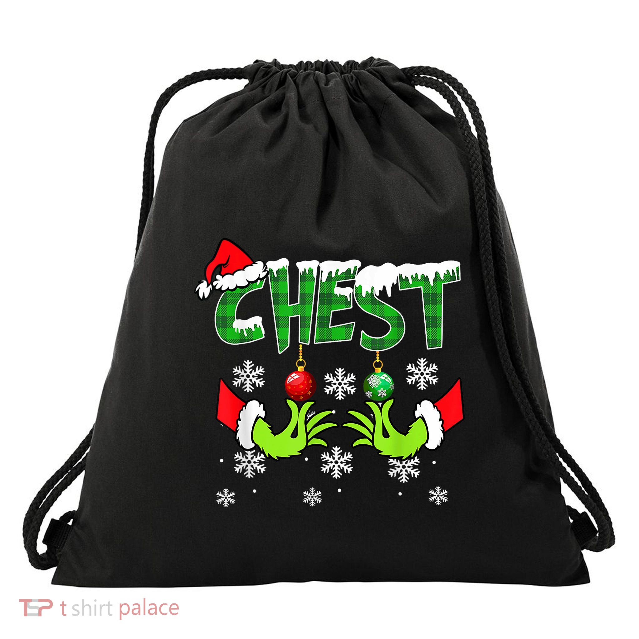 Chest Nuts Matching Chestnuts Christmas Snow Couples Drawstring Bag