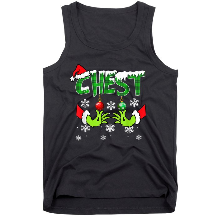 Chest Nuts Matching Chestnuts Christmas Snow Couples Tank Top