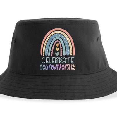 CELEBRATE NEURODIVERSITY Mental Health Autism Awareness Sustainable Bucket Hat