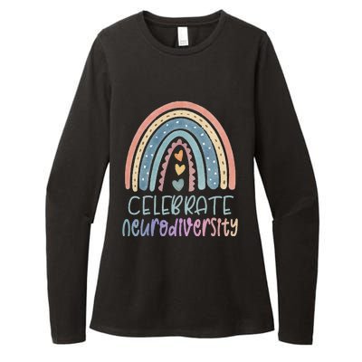 CELEBRATE NEURODIVERSITY Mental Health Autism Awareness Womens CVC Long Sleeve Shirt