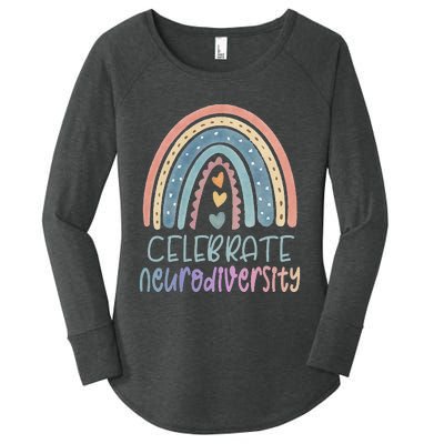 CELEBRATE NEURODIVERSITY Mental Health Autism Awareness Women's Perfect Tri Tunic Long Sleeve Shirt