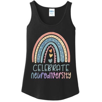 CELEBRATE NEURODIVERSITY Mental Health Autism Awareness Ladies Essential Tank