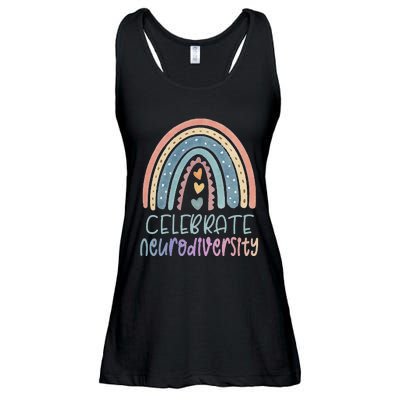 CELEBRATE NEURODIVERSITY Mental Health Autism Awareness Ladies Essential Flowy Tank