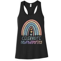 CELEBRATE NEURODIVERSITY Mental Health Autism Awareness Women's Racerback Tank