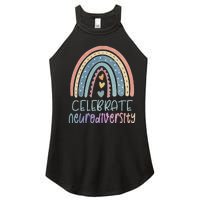 CELEBRATE NEURODIVERSITY Mental Health Autism Awareness Women's Perfect Tri Rocker Tank