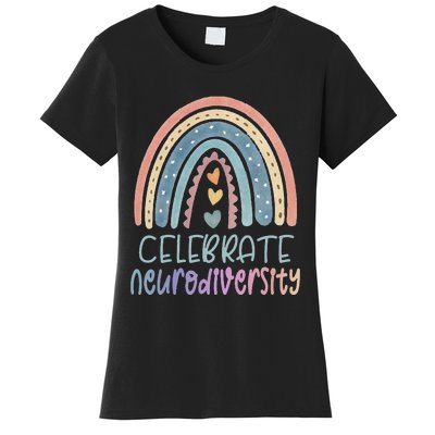 CELEBRATE NEURODIVERSITY Mental Health Autism Awareness Women's T-Shirt