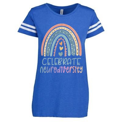 CELEBRATE NEURODIVERSITY Mental Health Autism Awareness Enza Ladies Jersey Football T-Shirt