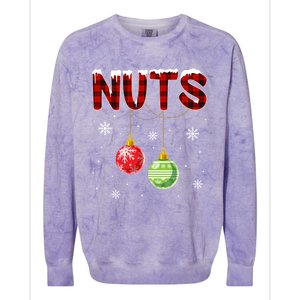 Chest Nuts Matching Chestnuts Funny Christmas Couples Nuts Gift Colorblast Crewneck Sweatshirt