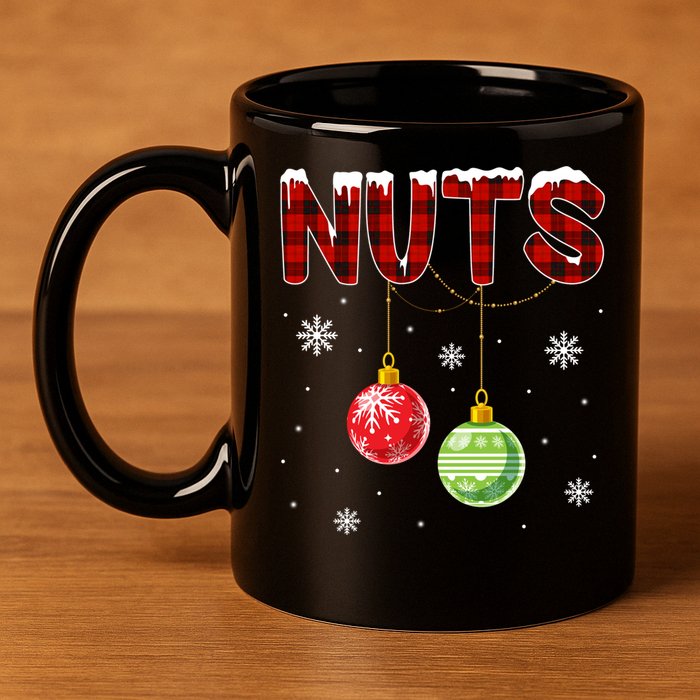 Chest Nuts Matching Chestnuts Funny Christmas Couples Nuts Gift 11oz C Handle Ceramic Mug