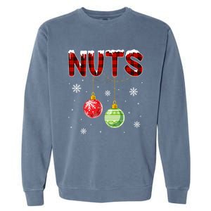 Chest Nuts Matching Chestnuts Funny Christmas Couples Nuts Gift Garment-Dyed Sweatshirt