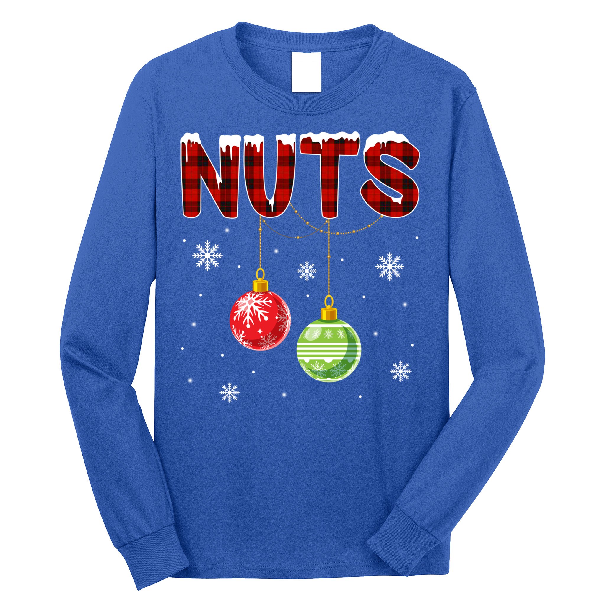 Chest Nuts Matching Chestnuts Funny Christmas Couples Nuts Gift Long Sleeve Shirt