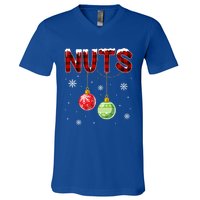 Chest Nuts Matching Chestnuts Funny Christmas Couples Nuts Gift V-Neck T-Shirt