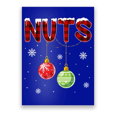Chest Nuts Matching Chestnuts Funny Christmas Couples Nuts Gift Poster