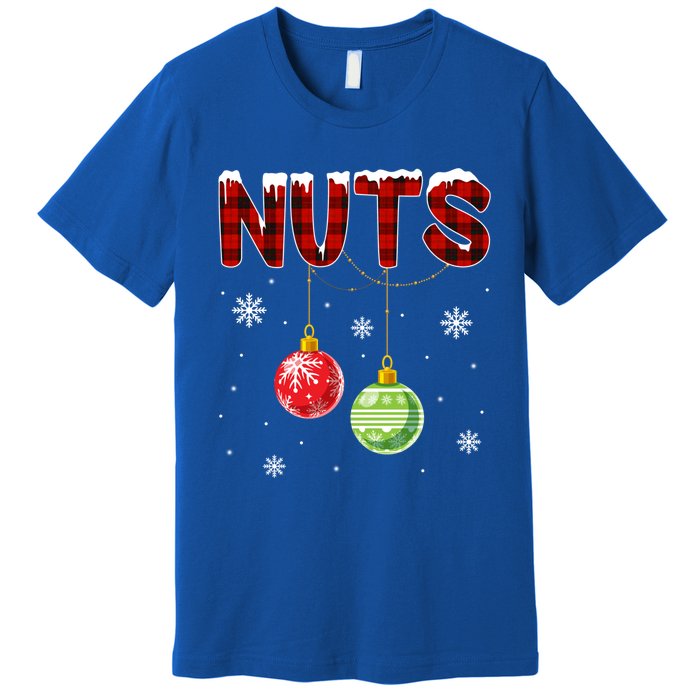 Chest Nuts Matching Chestnuts Funny Christmas Couples Nuts Gift Premium T-Shirt