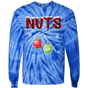 Chest Nuts Matching Chestnuts Funny Christmas Couples Nuts Gift Tie-Dye Long Sleeve Shirt