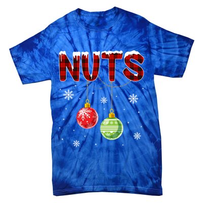 Chest Nuts Matching Chestnuts Funny Christmas Couples Nuts Gift Tie-Dye T-Shirt