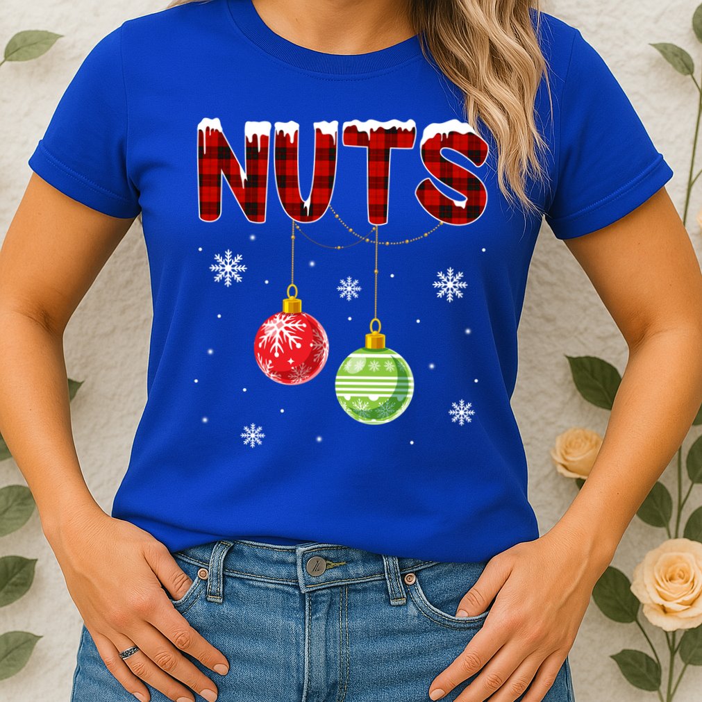 Chest Nuts Matching Chestnuts Funny Christmas Couples Nuts Gift Womens T-Shirt