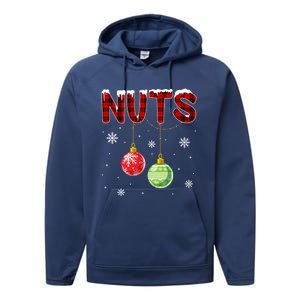 Chest Nuts Matching Chestnuts Funny Christmas Couples Nuts Gift Performance Fleece Hoodie