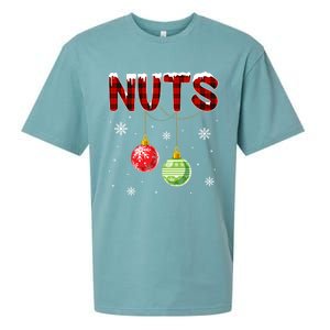 Chest Nuts Matching Chestnuts Funny Christmas Couples Nuts Gift Sueded Cloud Jersey T-Shirt