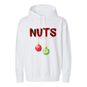 Chest Nuts Matching Chestnuts Funny Christmas Couples Nuts Gift Garment-Dyed Fleece Hoodie