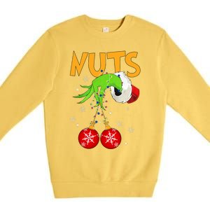 Chest Nuts Matching Chestnuts Christmas Snow Couples Premium Crewneck Sweatshirt