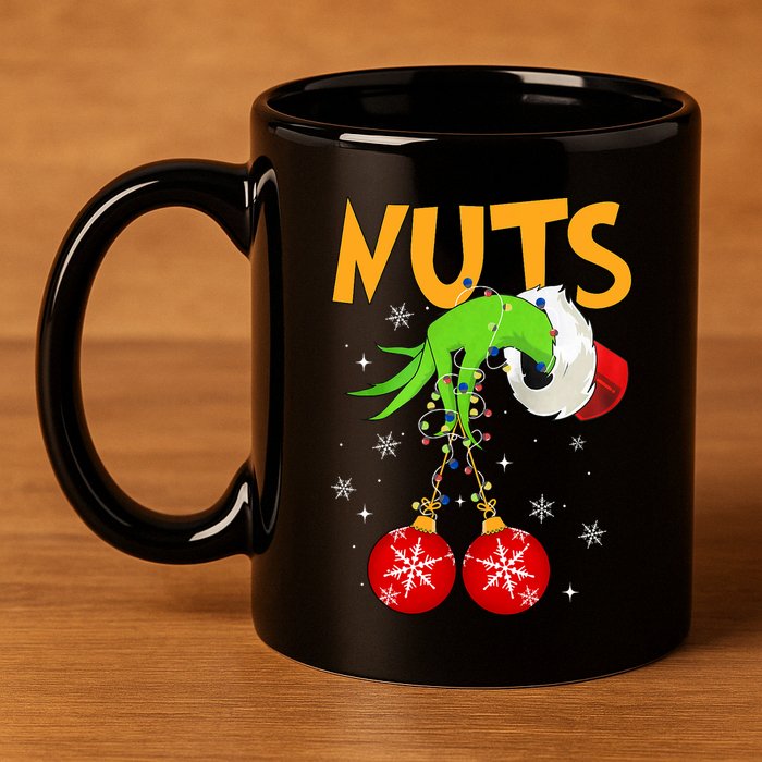 Chest Nuts Matching Chestnuts Christmas Snow Couples 11oz C Handle Ceramic Mug