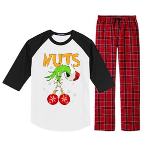 Chest Nuts Matching Chestnuts Christmas Snow Couples Raglan Sleeve Pajama Set