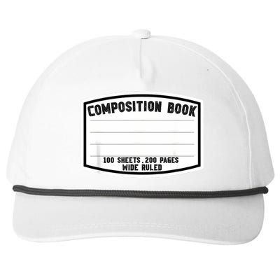 Composition Notebook Matching Group Halloween Teacher Snapback Five-Panel Rope Hat