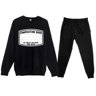 Composition Notebook Matching Group Halloween Teacher Premium Crewneck Sweatsuit Set