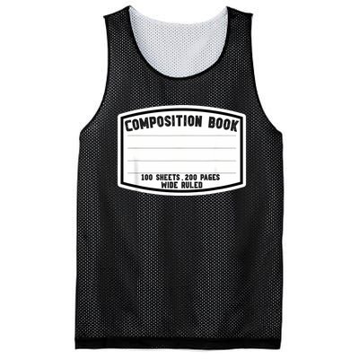 Composition Notebook Matching Group Halloween Teacher Mesh Reversible Basketball Jersey Tank