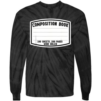 Composition Notebook Matching Group Halloween Teacher Tie-Dye Long Sleeve Shirt