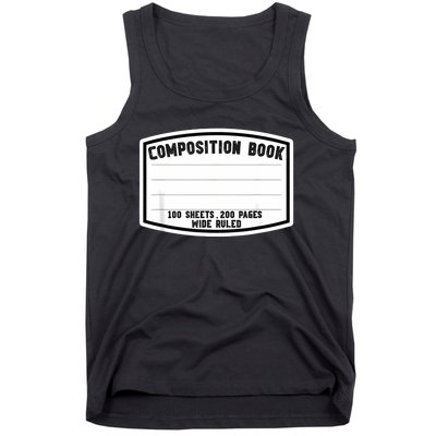 Composition Notebook Matching Group Halloween Teacher Tank Top