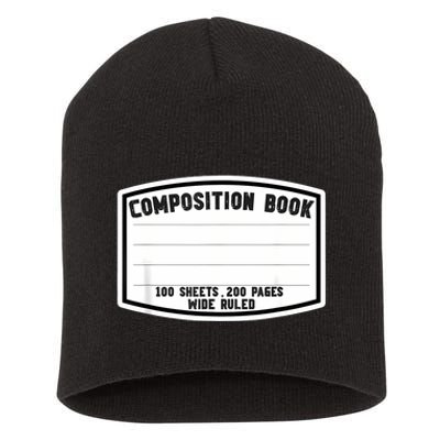 Composition Notebook Matching Group Halloween Teacher Short Acrylic Beanie