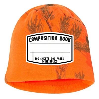 Composition Notebook Matching Group Halloween Teacher Kati - Camo Knit Beanie