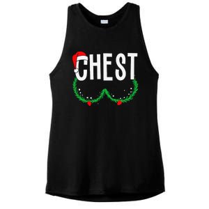 Chest Nuts Matching Chestnuts Funny Christmas Couples Chest Gift Ladies PosiCharge Tri-Blend Wicking Tank