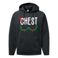 Chest Nuts Matching Chestnuts Funny Christmas Couples Chest Gift Performance Fleece Hoodie