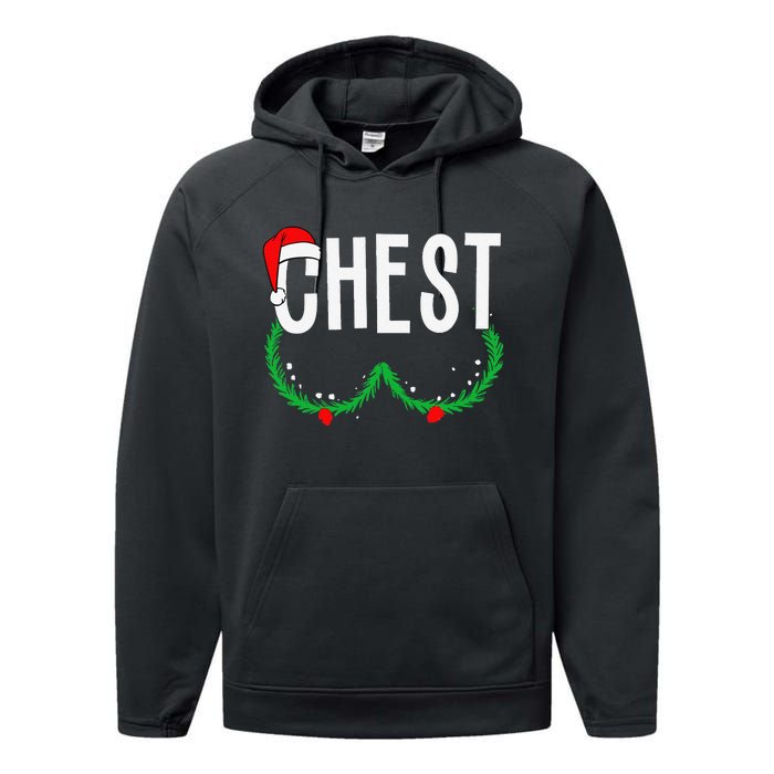 Chest Nuts Matching Chestnuts Funny Christmas Couples Chest Gift Performance Fleece Hoodie