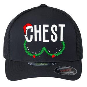 Chest Nuts Matching Chestnuts Funny Christmas Couples Chest Gift Flexfit Unipanel Trucker Cap