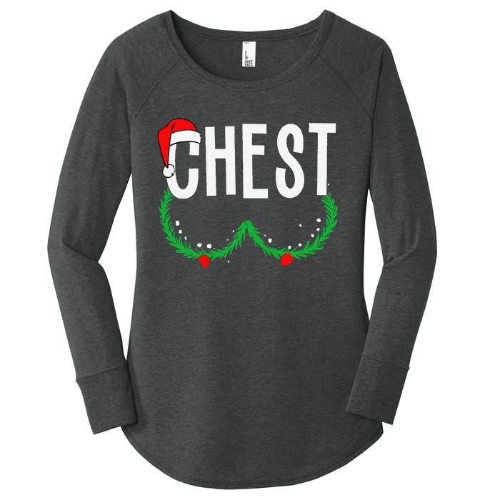 Chest Nuts Matching Chestnuts Funny Christmas Couples Chest Gift Women's Perfect Tri Tunic Long Sleeve Shirt