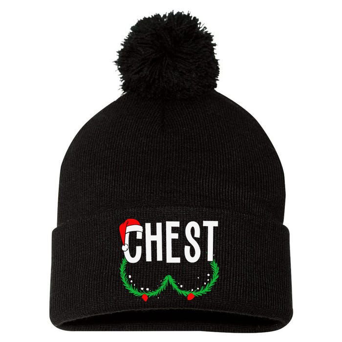 Chest Nuts Matching Chestnuts Funny Christmas Couples Chest Gift Pom Pom 12in Knit Beanie