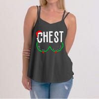 Chest Nuts Matching Chestnuts Funny Christmas Couples Chest Gift Women's Strappy Tank