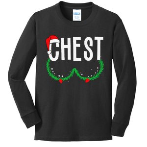 Chest Nuts Matching Chestnuts Funny Christmas Couples Chest Gift Kids Long Sleeve Shirt