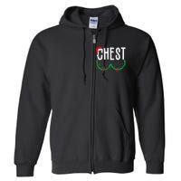 Chest Nuts Matching Chestnuts Funny Christmas Couples Chest Gift Full Zip Hoodie