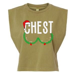 Chest Nuts Matching Chestnuts Funny Christmas Couples Chest Gift Garment-Dyed Women's Muscle Tee