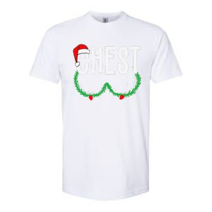 Chest Nuts Matching Chestnuts Funny Christmas Couples Chest Gift Softstyle CVC T-Shirt