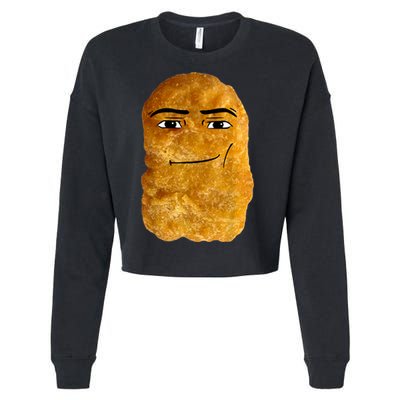 Chicken Nugget Meme Cropped Pullover Crew