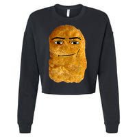 Chicken Nugget Meme Cropped Pullover Crew