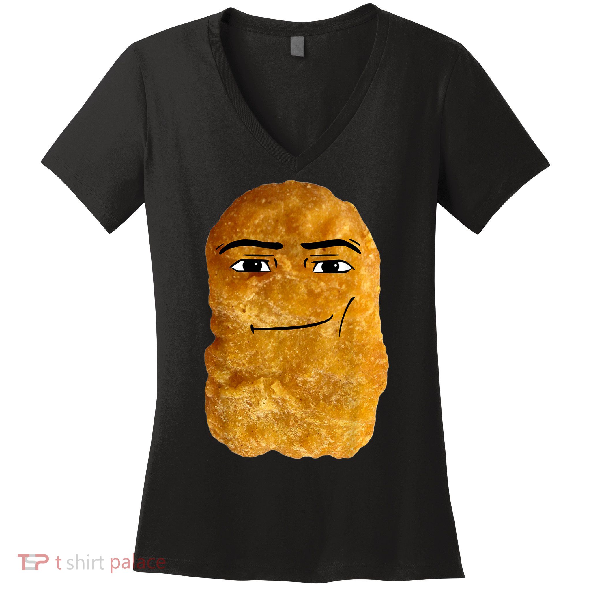 Chicken Nugget Meme Women's V-Neck T-Shirt