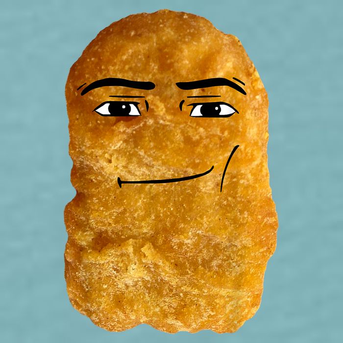 Chicken Nugget Meme Sueded Cloud Jersey T-Shirt
